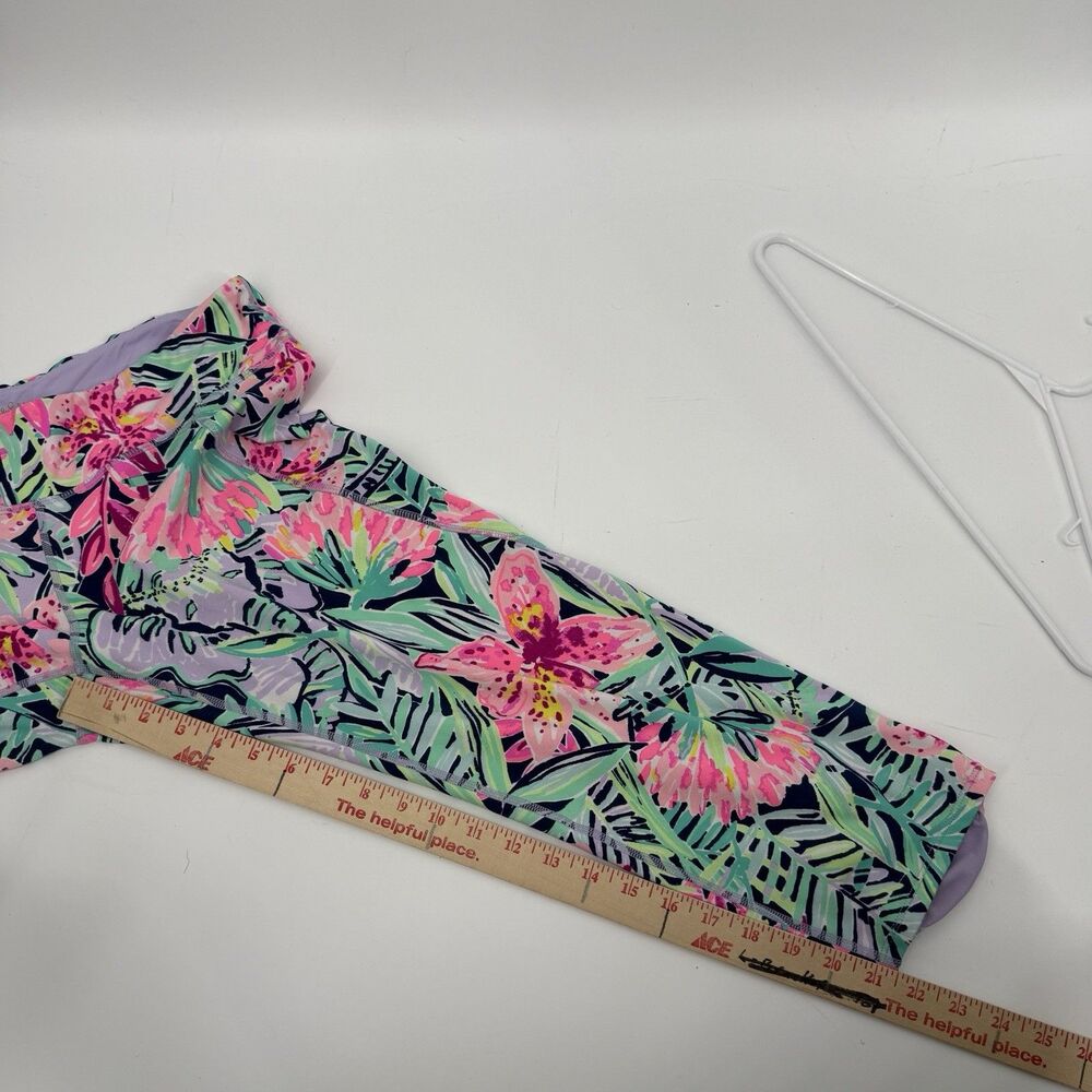 Lilly Pulitzer Luxletic Anika Weekender Cropped Legging Floral Resort Size XL - Picture 12 of 14